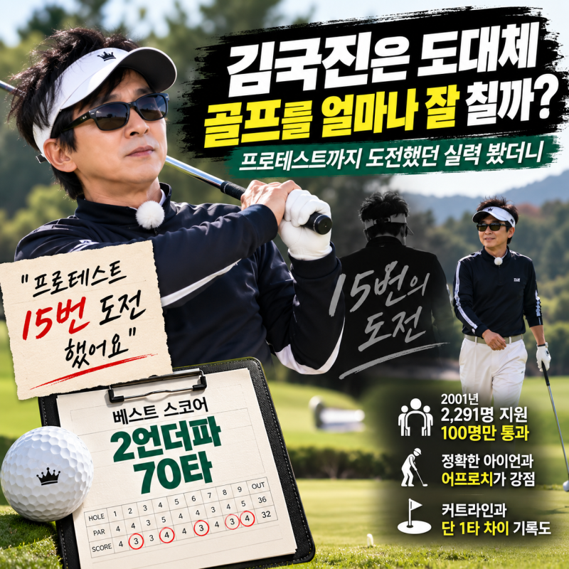김국진은 도대체 골프를 얼마나 잘 칠까? 프로테스트까지 도전했던 실력 봤더니