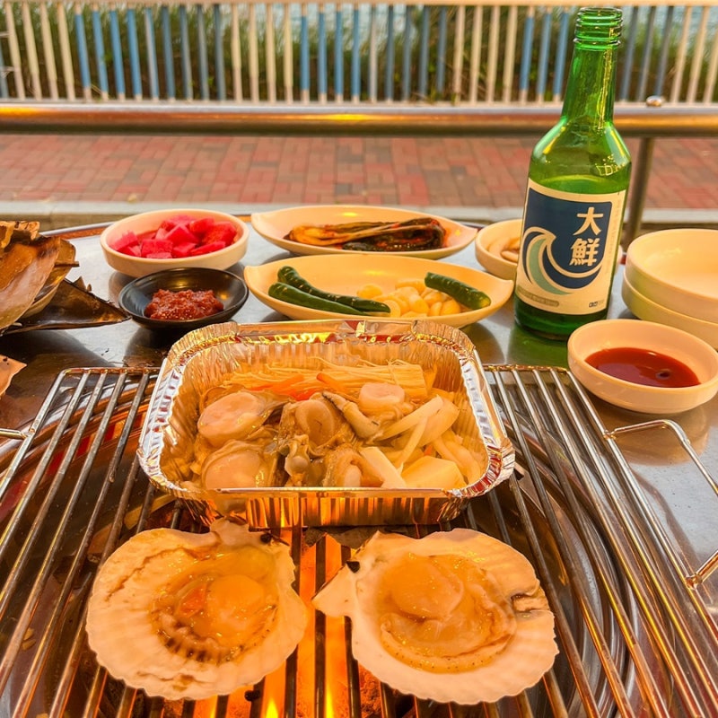 해운대조개구이맛집 착한횟집청사포조개구이 오션뷰 일몰데이트 장소