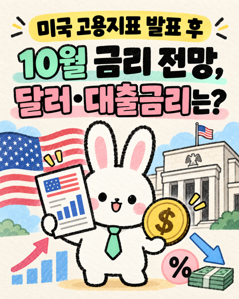 달러·대출금리는 어떻게 움직일까? 미국 고용지표 발표 후 10월 금리 전망