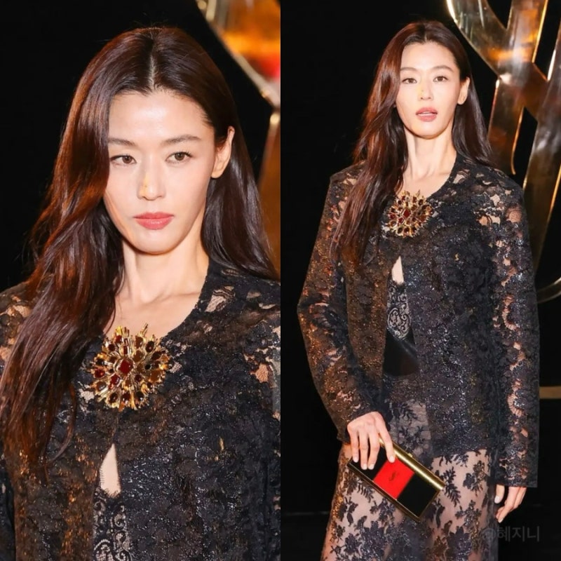 “현실판 천송이..” 오늘자 생로랑쇼 전지현 패션 ㄷㄷ