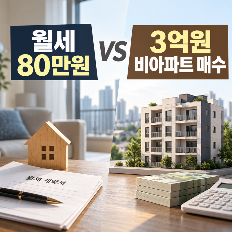월세 80만원 vs 3억원 집 매수｜청년미래보금자리론 금리 몇 %면 유리할까?