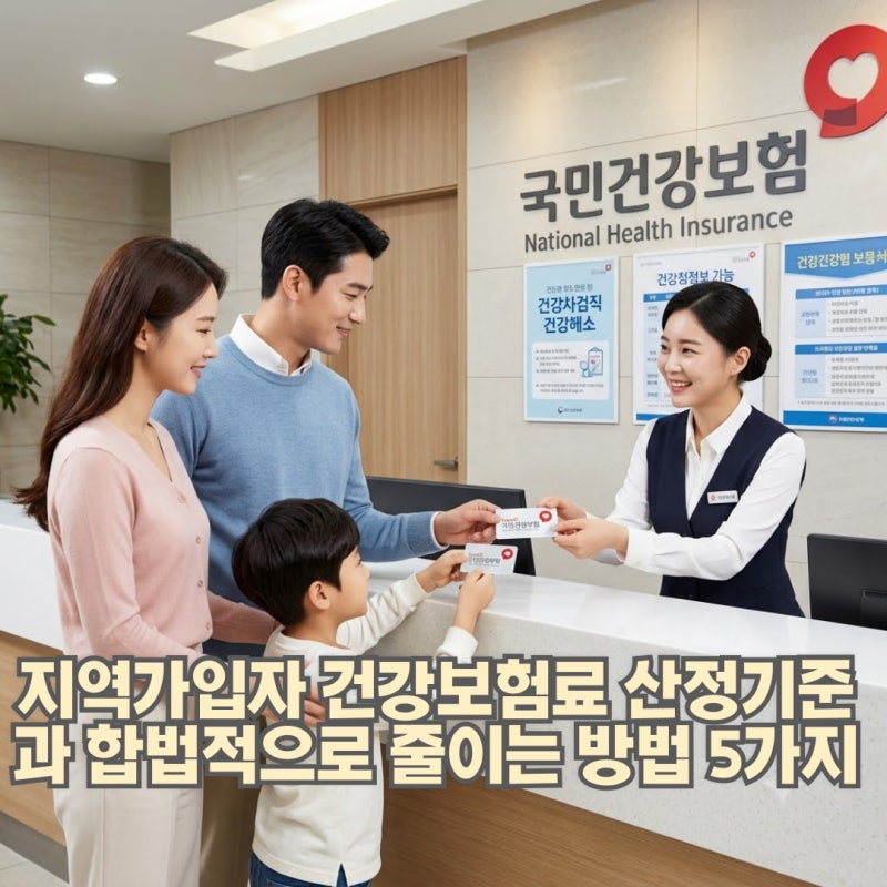 지역가입자 건강보험료 산정기준과 합법적으로 줄이는 방법 ５가지