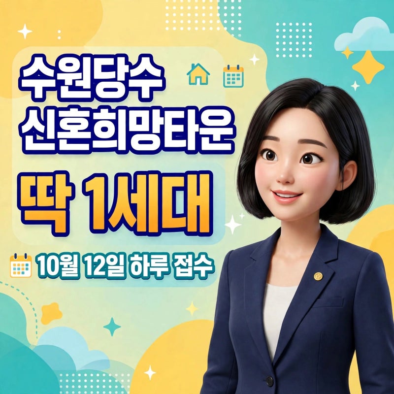 수원당수 신혼희망타운 딱 1세대 ㅡ 계약 해지 분