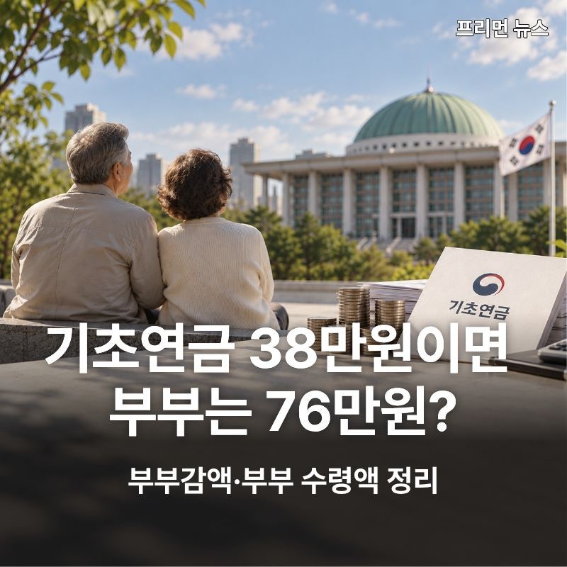 기초연금 38만원이면 부부는 76만원? 부부감액·부부 수령액 정리