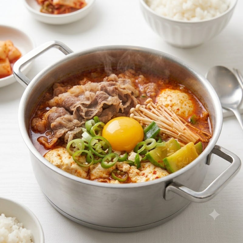 내가 정착한 우삼겹 순두부찌개 레시피, 간단하고 맛있음★