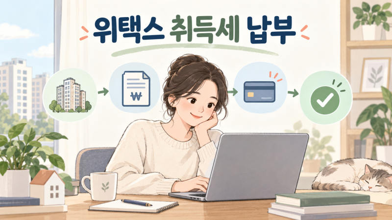 위택스 취득세 납부 방법, 아파트 취득세 신고부터 카드납부까지