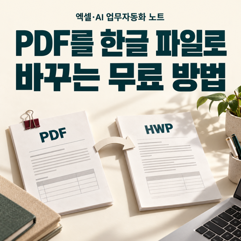 PDF한글로변환, 한글 PDF 열기로 해결하는 방법