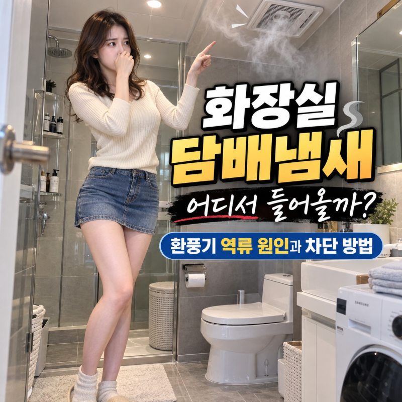 화장실 담배냄새 댐퍼환풍기설치 냄새차단방법