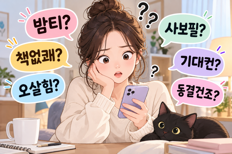 2026년 요즘 신조어 얼마나 아세요? 밤티·책없쾌·오살힘 뜻 총정리