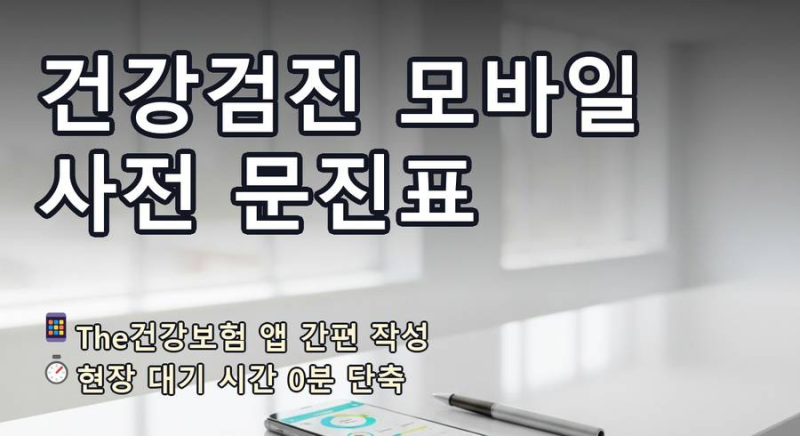 [8편] 국가건강검진 모바일 사전 문진표 작성 방법