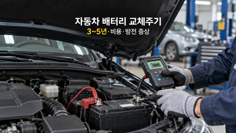자동차 배터리 교체주기와 비용, 방전 전 나타나는 증상 총정리