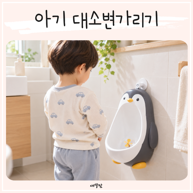 아기 대소변가리기 어떻게 시작할까? 남아 펭귄소변기 배변훈련 시기