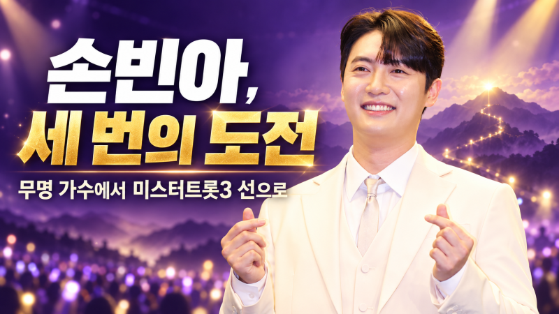 손빈아 근황｜세 번의 미스터트롯 도전 끝에 ‘선’이 된 가수