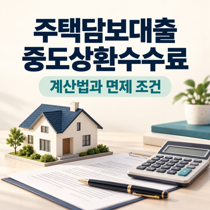 주택담보대출 중도상환수수료 계산법과 면제 조건