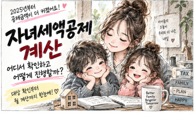 자녀세액공제 계산, 어디서 확인하고 어떻게 진행할까?