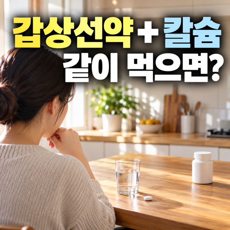 갑상선약 칼슘 영양제 간격 4시간 안 지키면 생기는 일 (신지드정 복용법)