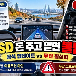 테슬라 FSD 돈 주고 활성화하면 불법일까? 국내 85건 적발된 이유