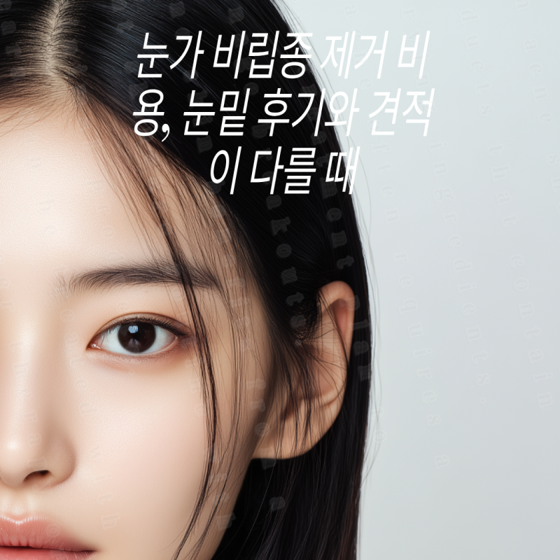 눈가 비립종 제거 비용, 눈밑 후기와 견적이 다를 때