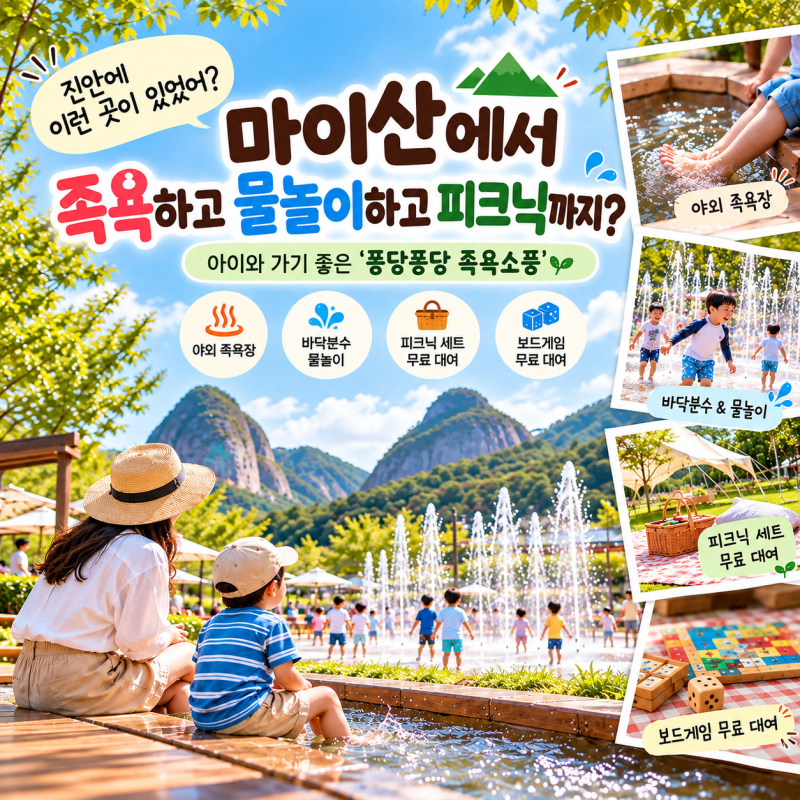 대전 근교 아이와 가볼만한곳｜족욕·물놀이·피크닉까지 진안 마이산 나들이