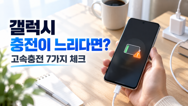 갤럭시 충전이 느리다면? 고속충전 안 될 때 확인할 7가지