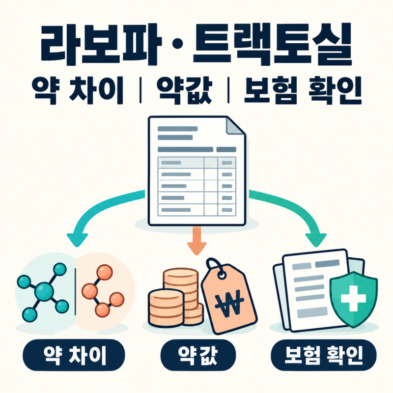 라보파·트랙토실 차이부터 약값·건강보험·실손까지