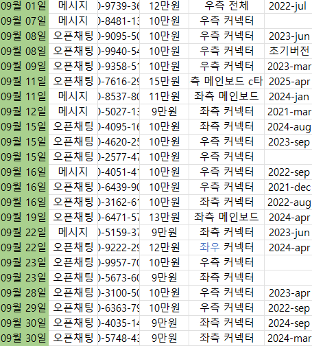 에어팟맥스 고장 최저가 수리 9월달 내역 업데이트 페어링 배터리교체 노이즈 외관교체 연결....