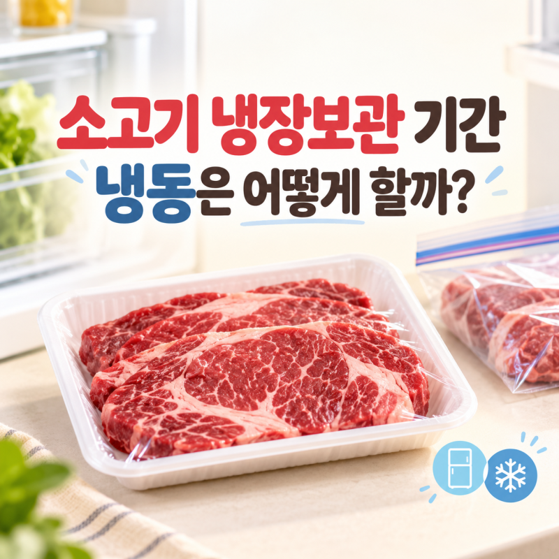 소고기 냉장보관 기간, 냉동 보관방법까지 정리