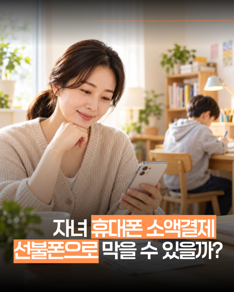 자녀 휴대폰 소액결제 차단 방법｜미성년자 선불폰 개통·데이터 관리