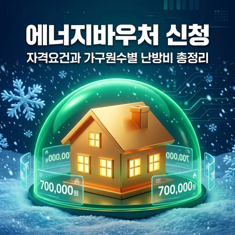 에너지바우처 신청 자격과 가구원수별 지원금액, 동절기 난방비 요금차감 솔루션