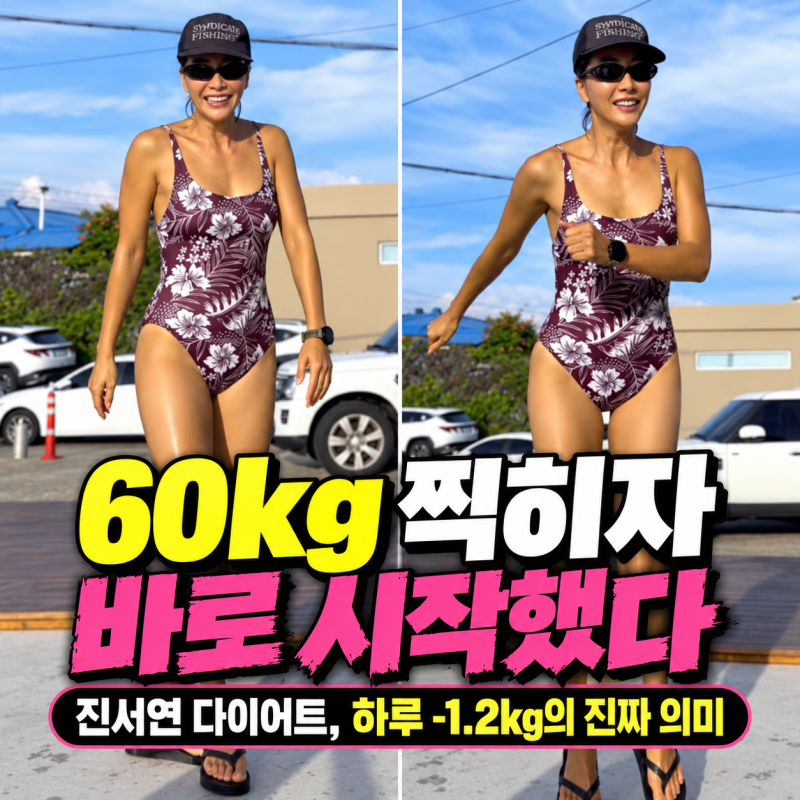 “60kg 찍히자 바로 시작했다” 진서연 다이어트, 하루 -1.2kg보다 중요한 3가지