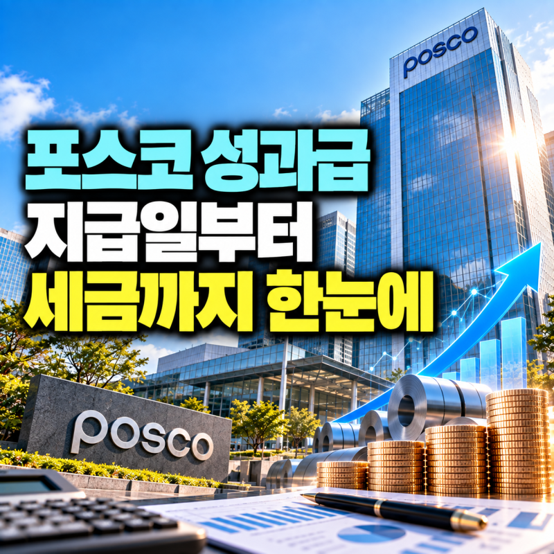 포스코 성과급, 지급일부터 세금까지 한눈에