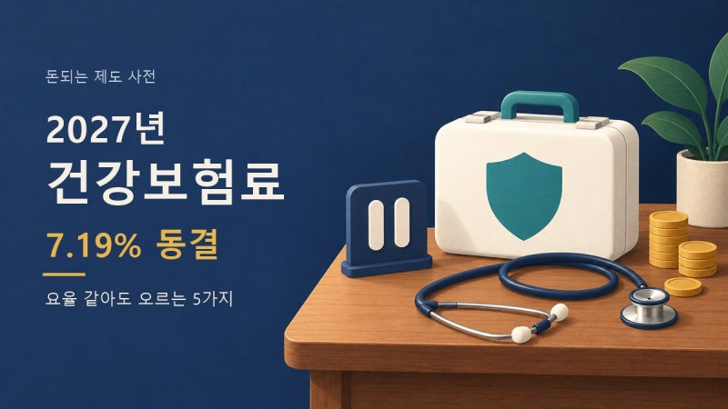 2027년 건강보험료율 7.19% 동결, 그런데 내 건보료가 오르는 5가지 경우