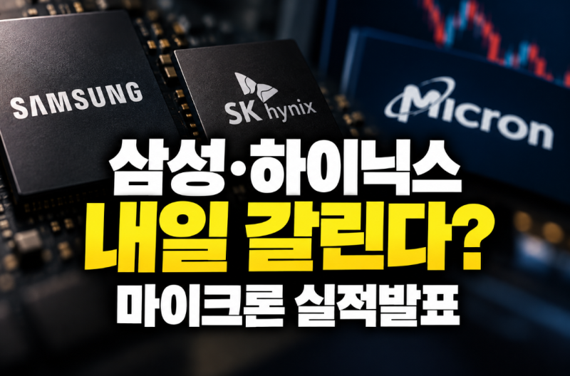 “삼성전자·하이닉스 또 뛸까, 꺾일까?” 내일 새벽 마이크론 실적이 중요한 이유