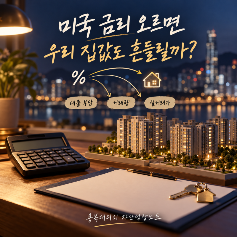 미국 금리 인상, 한국 집값에도 영향 줄까? 주담대 금리·거래량·매물로 보는 부동산