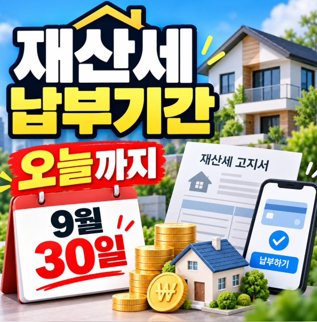 2026 재산세 납부기간 오늘까지, 9월 30일 지나면 어떻게 될까?