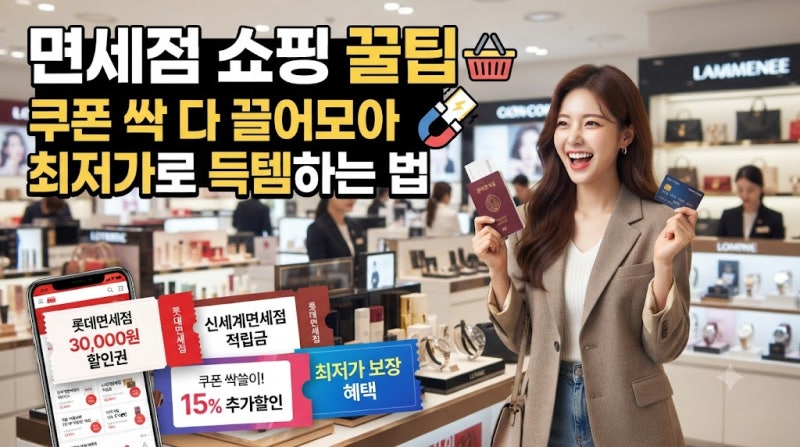면세점 쇼핑 꿀팁, 쿠폰 싹 다 끌어모아 최저가로 득템 하는 법