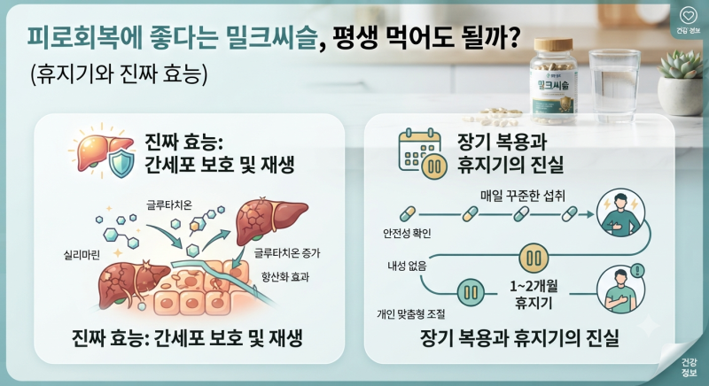 피로회복에 좋다는 밀크씨슬, 평생 먹어도 될까? (휴지기와 진짜 효능)