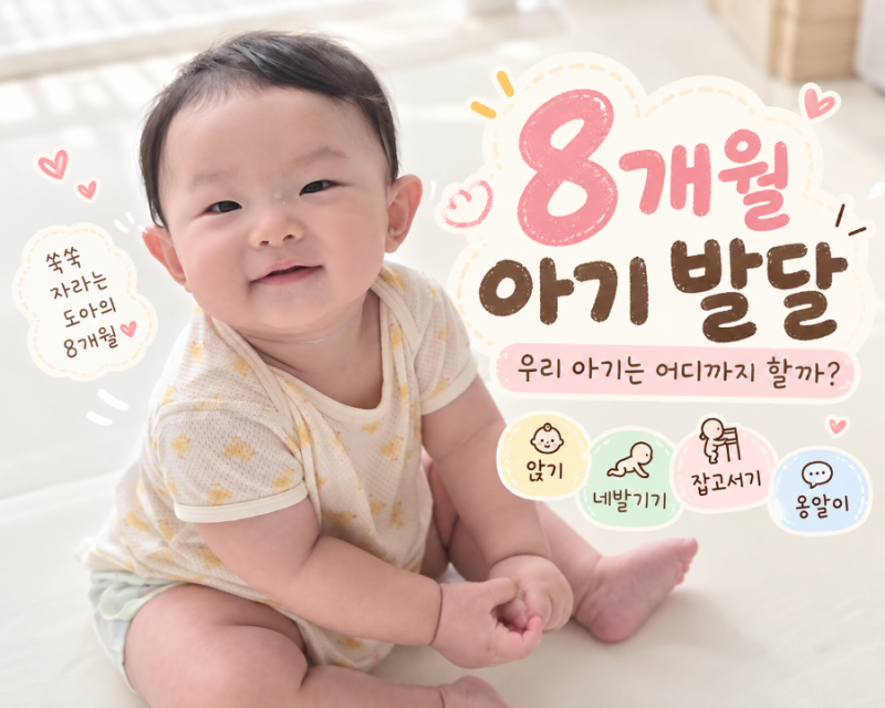 8개월 아기 발달 총정리｜앉기, 기기, 잡고서기, 옹알이까지