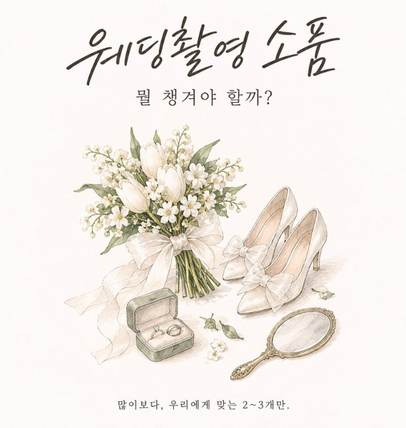 웨딩촬영 소품 추천｜많이 챙기지 않아도 예쁜 웨딩사진 만드는 준비물 체크리스트