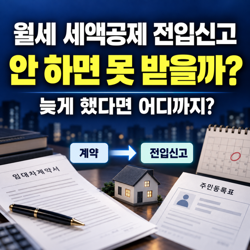 월세 세액공제 전입신고 안 하면 못 받을까? 늦게 했다면 어떻게 될까?