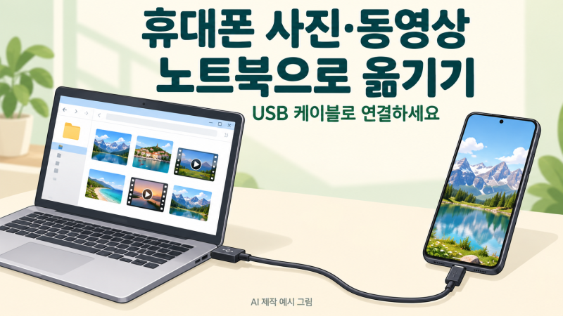 갤럭시폰 사진과 동영상을 노트북으로 옮기기｜USB 케이블로 화질 그대로 복사하는 방법