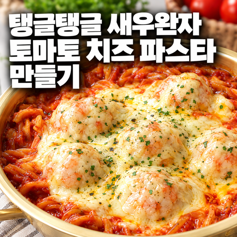[원팬 파스타] 비주얼 끝판왕! 탱글탱글 새우완자 토마토 치즈 파스타 만들기 (feat. 고급 레스....