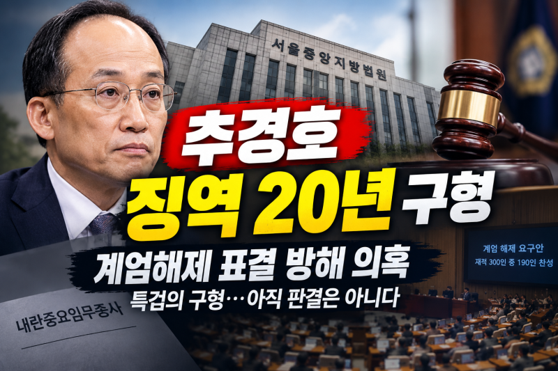 추경호 징역 20년 구형…계엄해제 표결 방해 의혹, 무슨 일이었나?