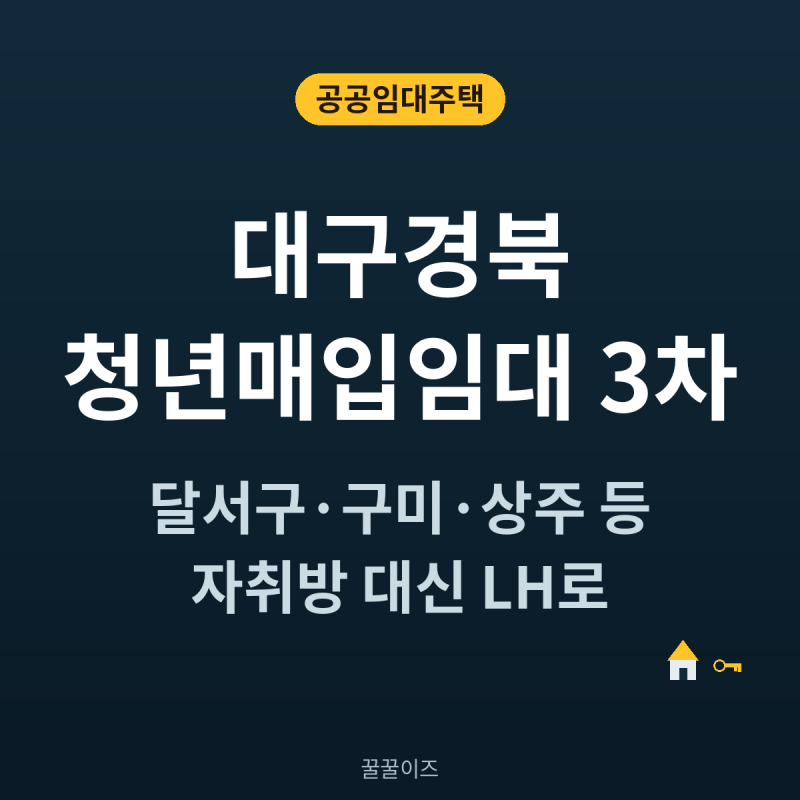 대구경북 청년매입임대 3차 — 달서구·구미·상주 등 자취방 대신 LH로