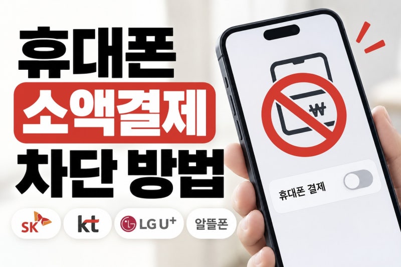 휴대폰 소액결제 차단 방법｜SKT KT LGU+ 알뜰폰까지