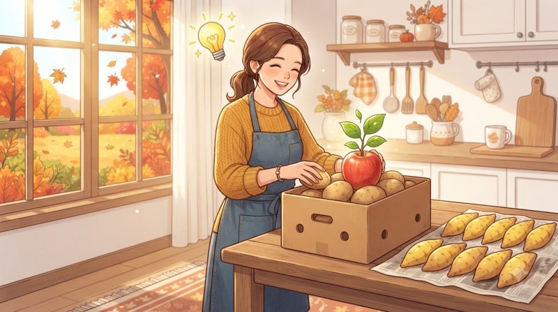 고구마 감자 썩히는 실수? 10월 제철 채소 보관법