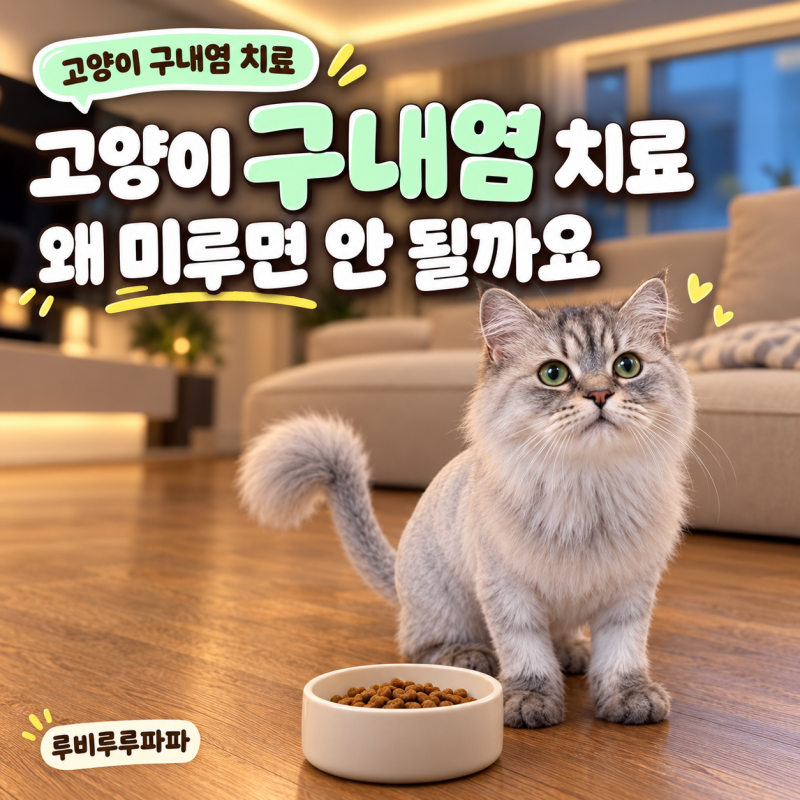 고양이 구내염 치료, 미루지 말고 병원에 물어봐요