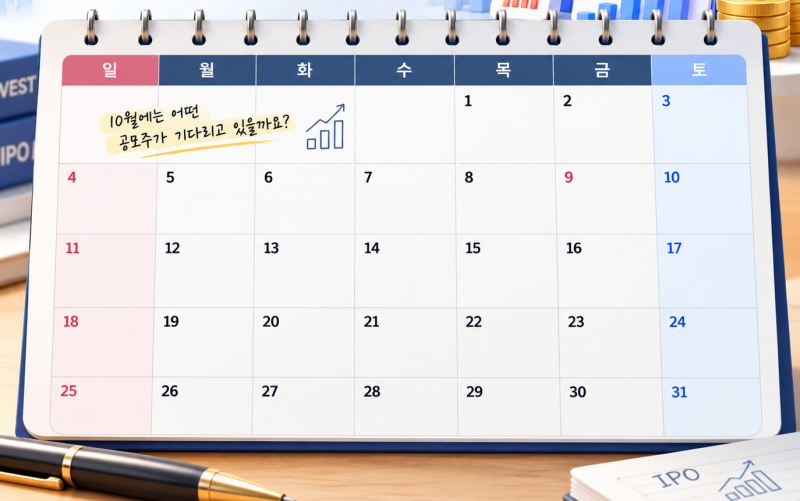 10월 공모주 청약 일정 IPO 종목 상장 주식