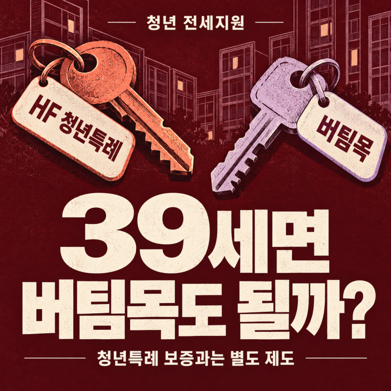 청년특례 전세대출보증 10월 확대｜만 39세까지, 버팀목 전세대출도 바뀌나?