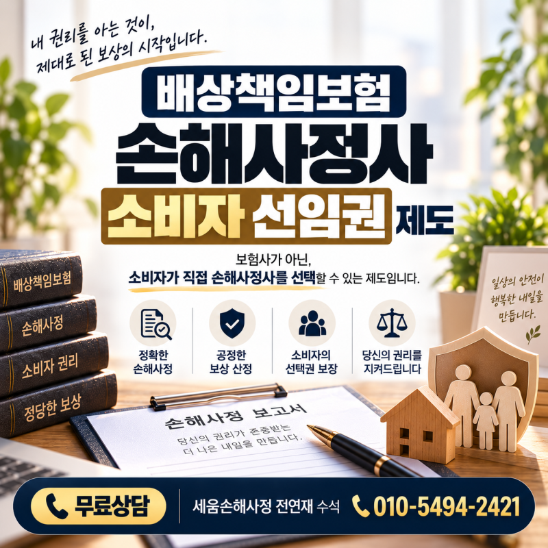 소비자 선임권 제도, 무료로 손해사정사를 선임할 수 있습니다!
